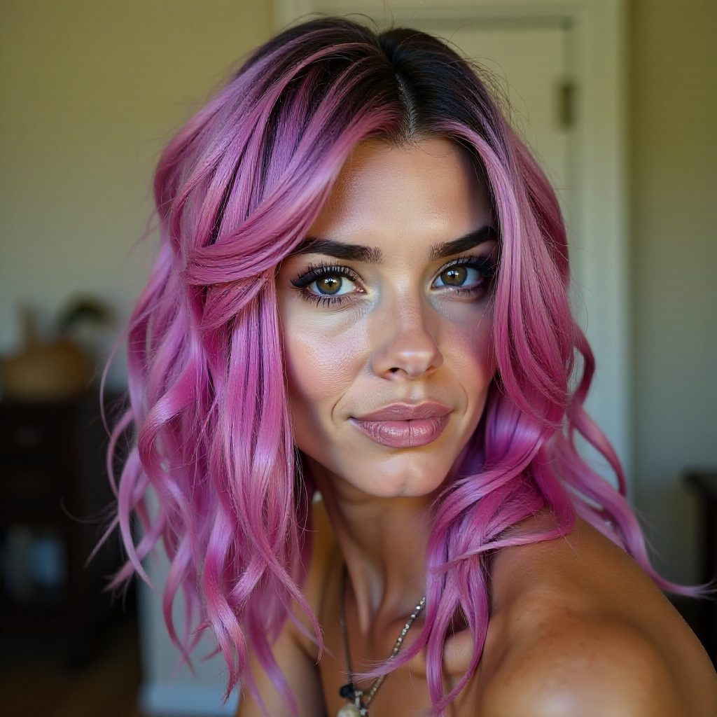 Glossy Black Cherry Balayage Hair