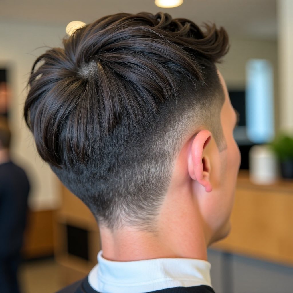 Low Burst Fade for Curly Hair