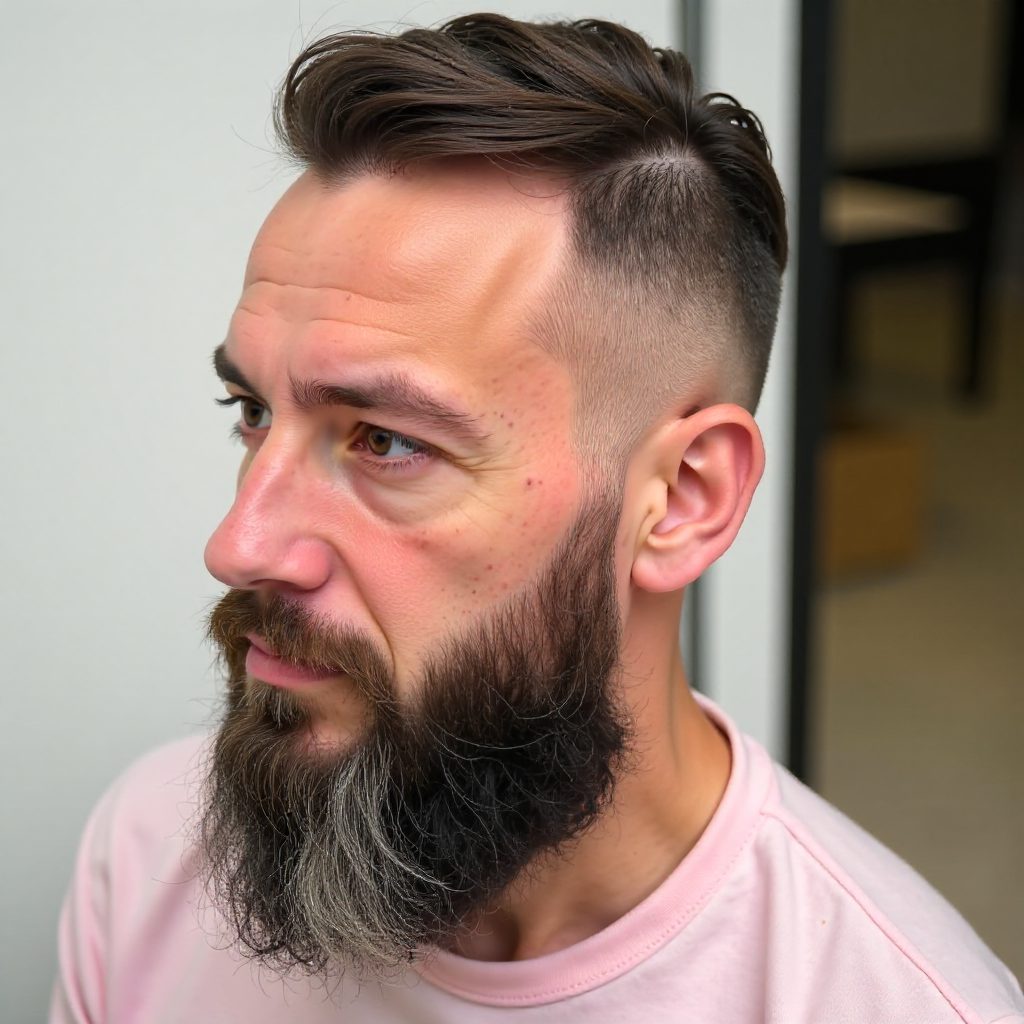 Men's Widow's Peak High Fade