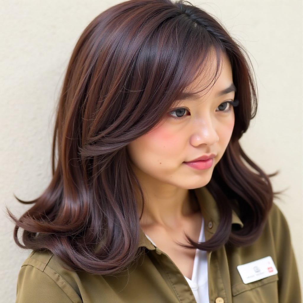 Sleek Face-Framing Korean Bangs