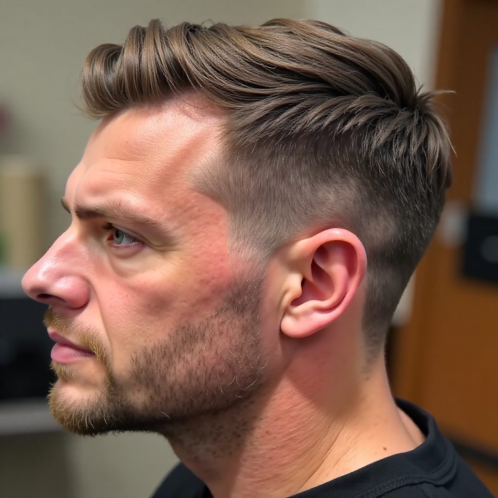 Slick-Back Low Burst Fade