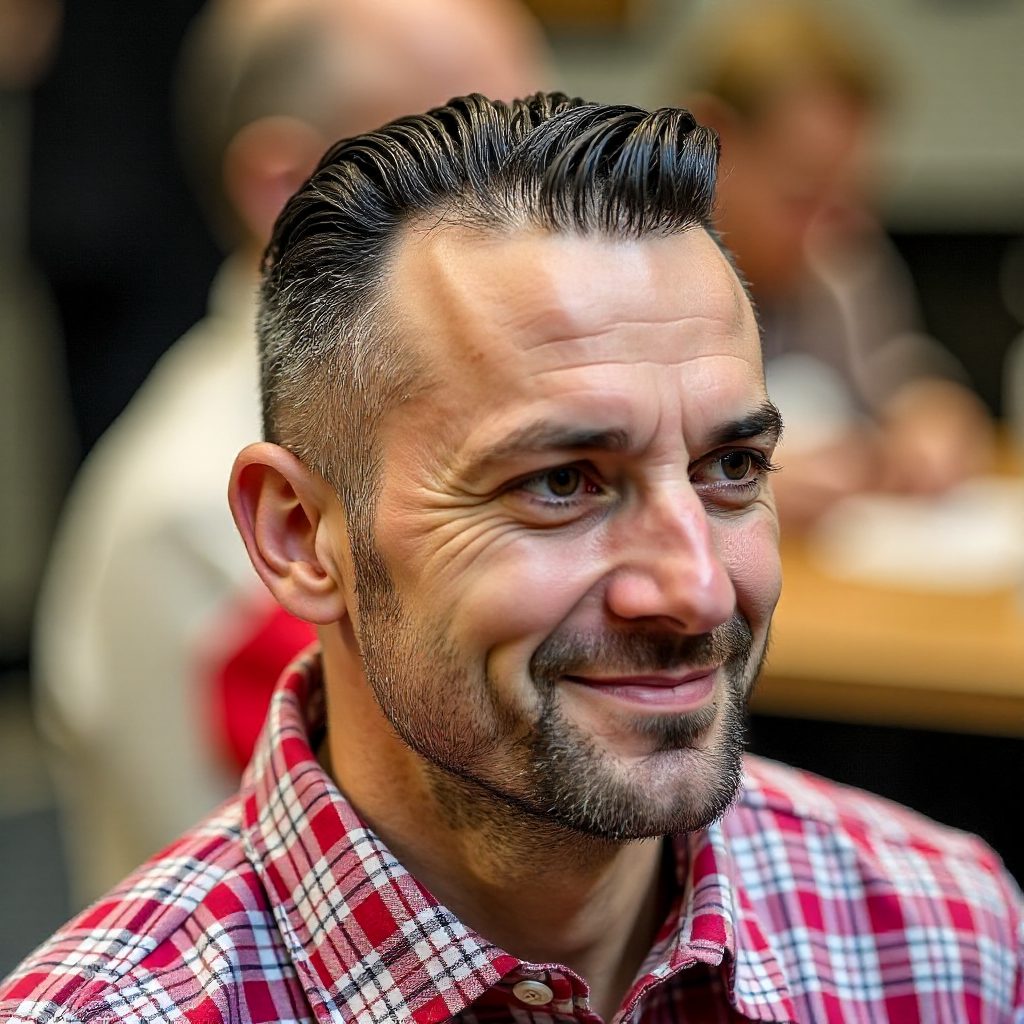 Crew Cut Widow's Peak Men's Haircut