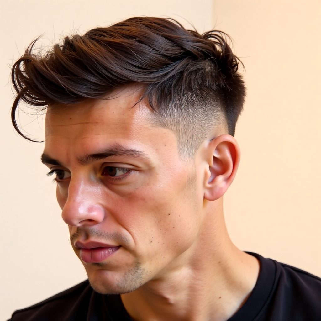 Oval Face Taper Fade for Boys and Men