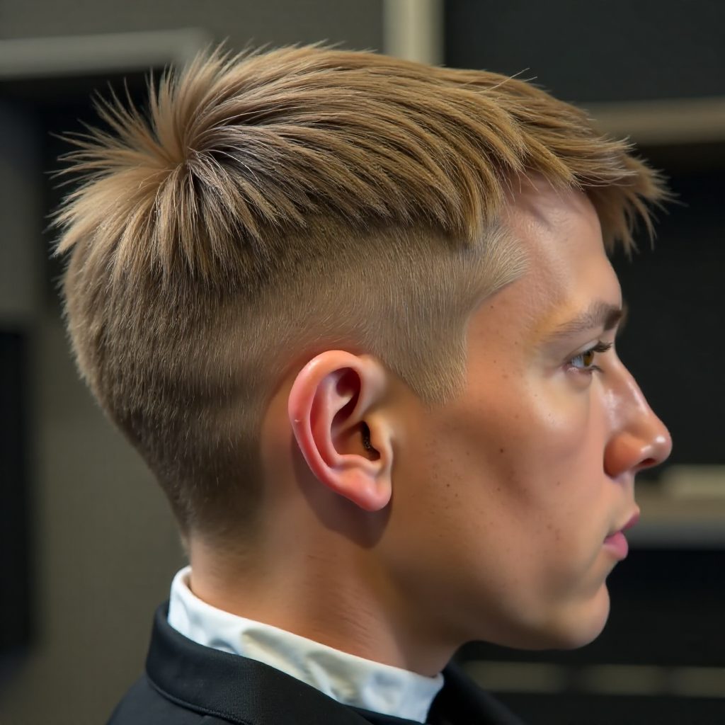 Thick Hair Low Burst Fade