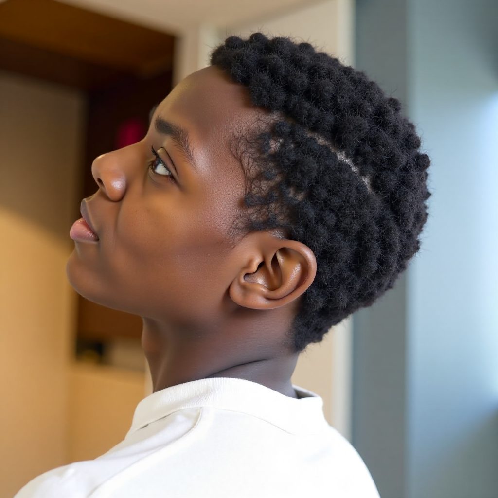 Burst Fade for Natural Hair