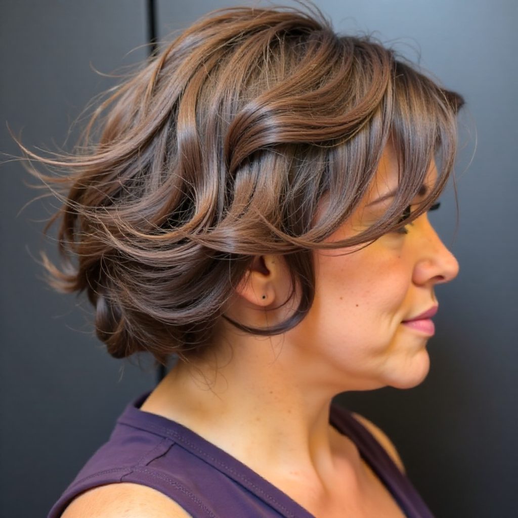 Over 60 Bob Crop for Curly Hair
