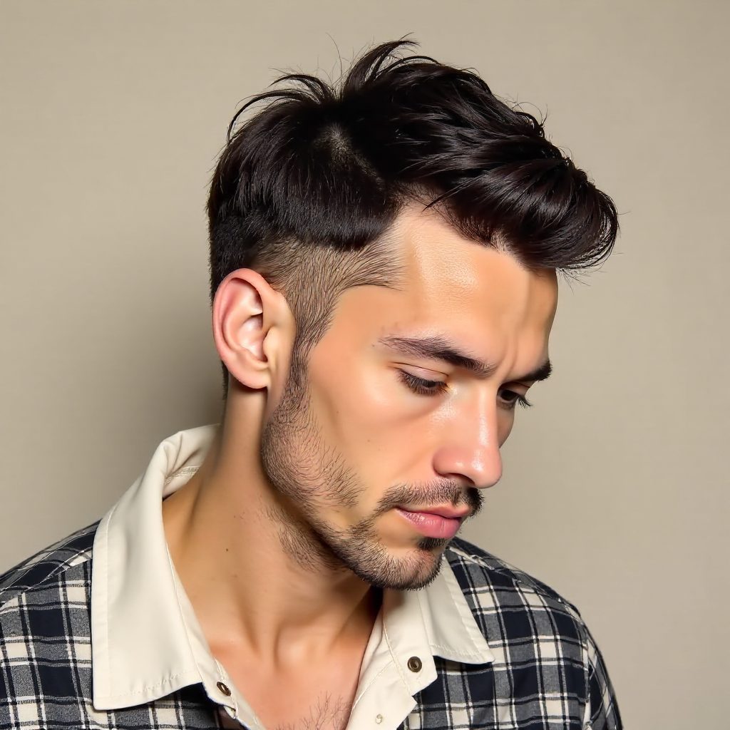 Widow's Peak Mullet Haircut for Men
