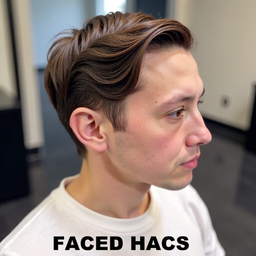Korean Flow Haircut with Swept Back Fringe