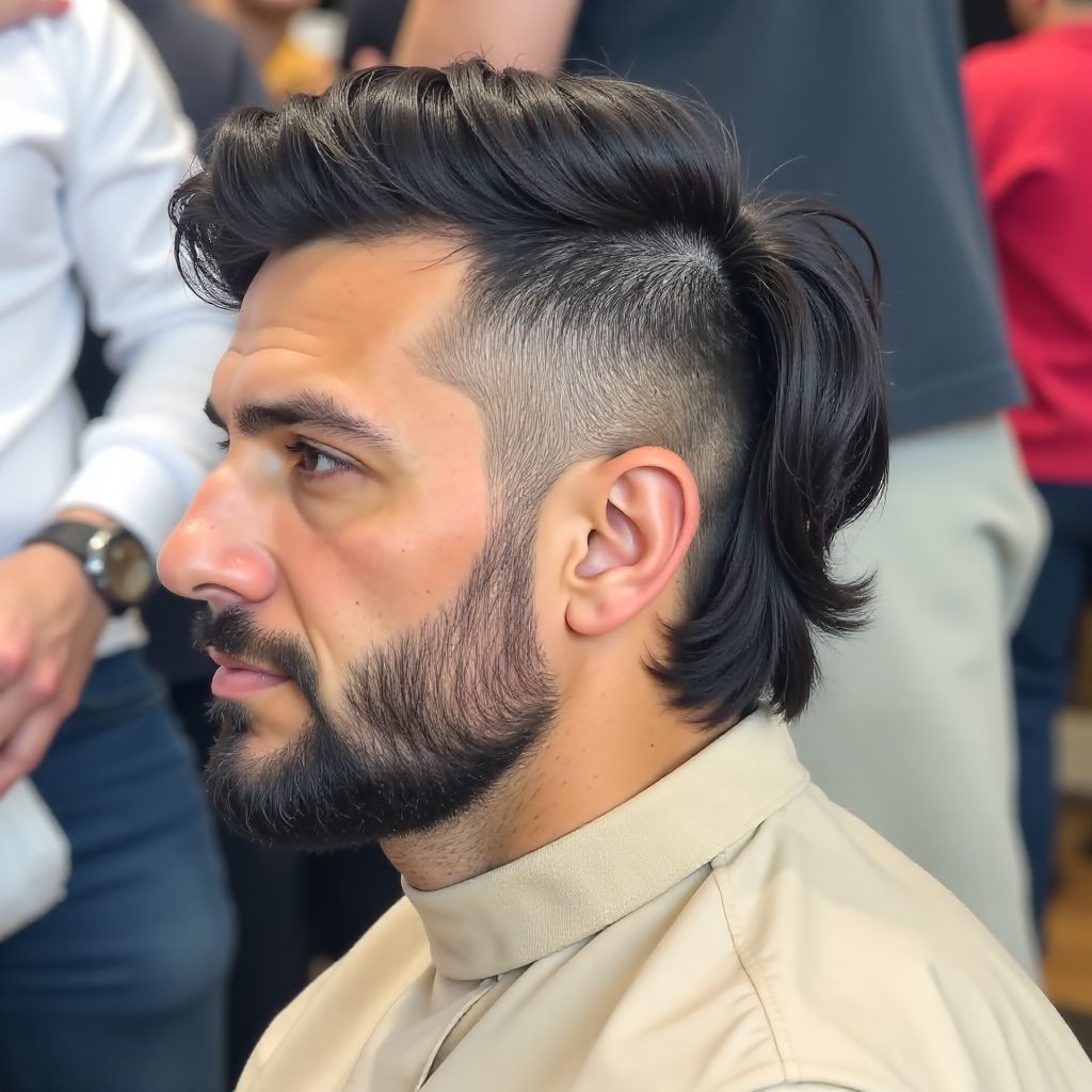 Men Receding Hairline Hairstyle for Oval Face