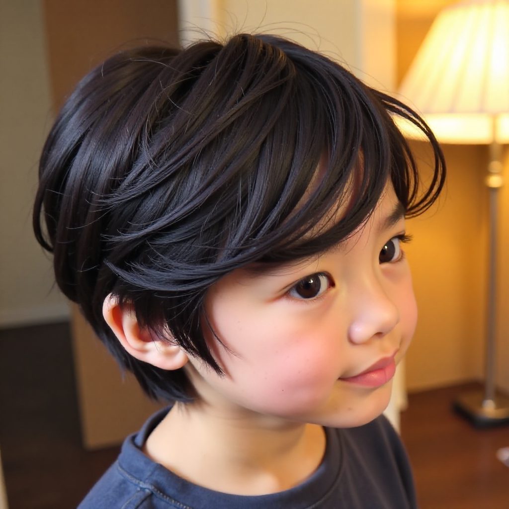 Korean Mullet Hairstyle with Wet Texture