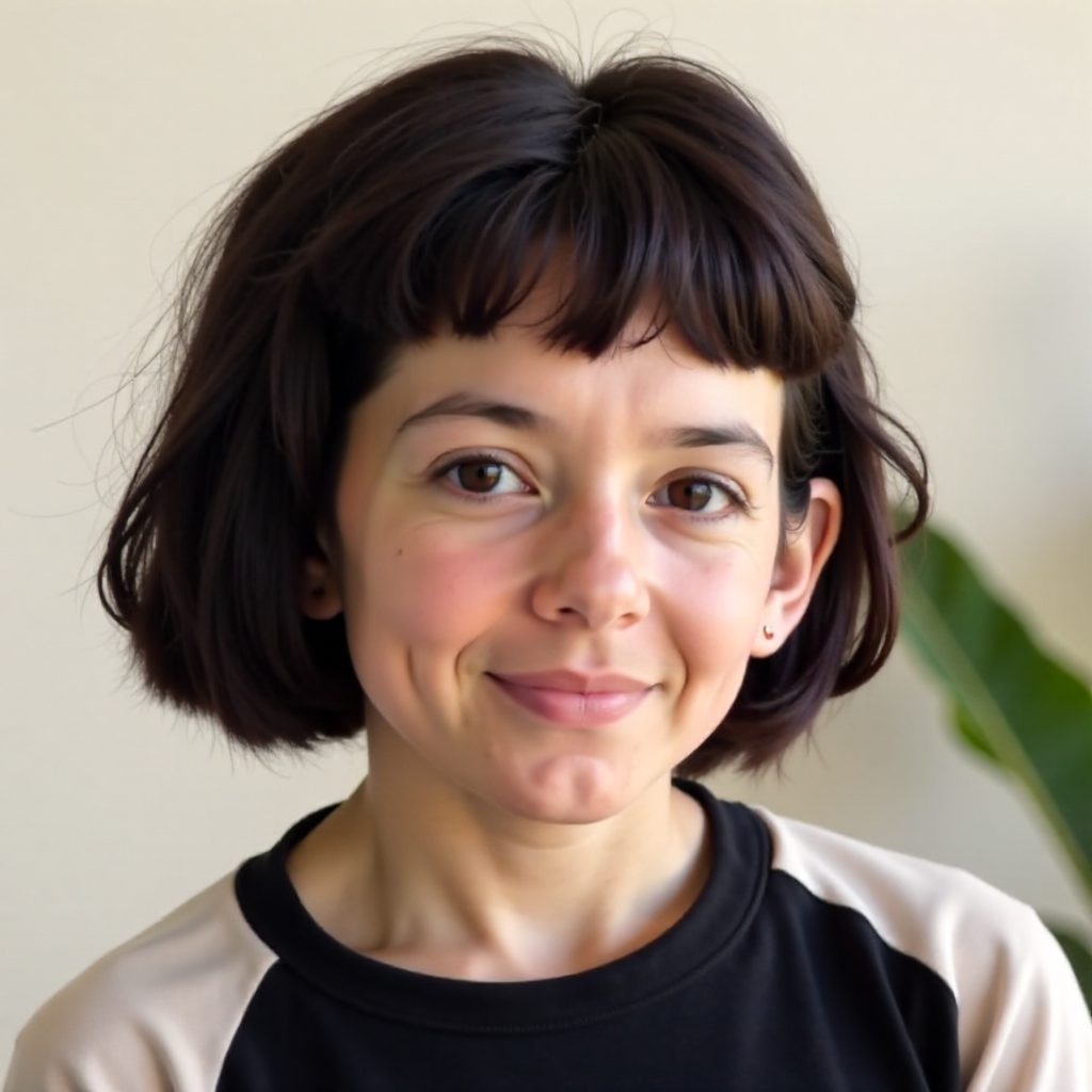 French Bob with a Short Fringe Over 60