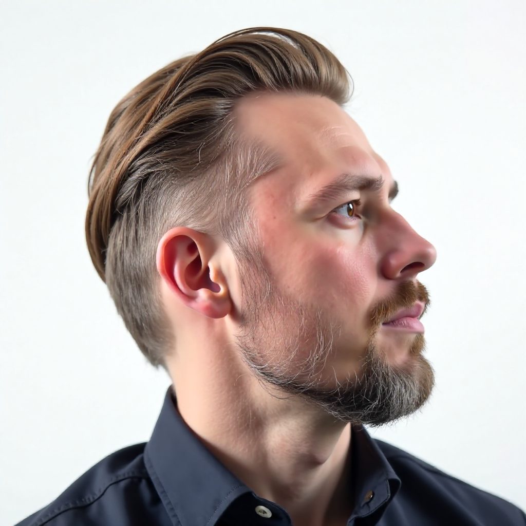 Low Burst Fade Pompadour