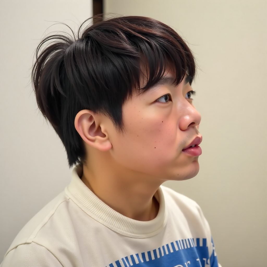 Spin Swallow Perm Korean Hairstyle for Guys