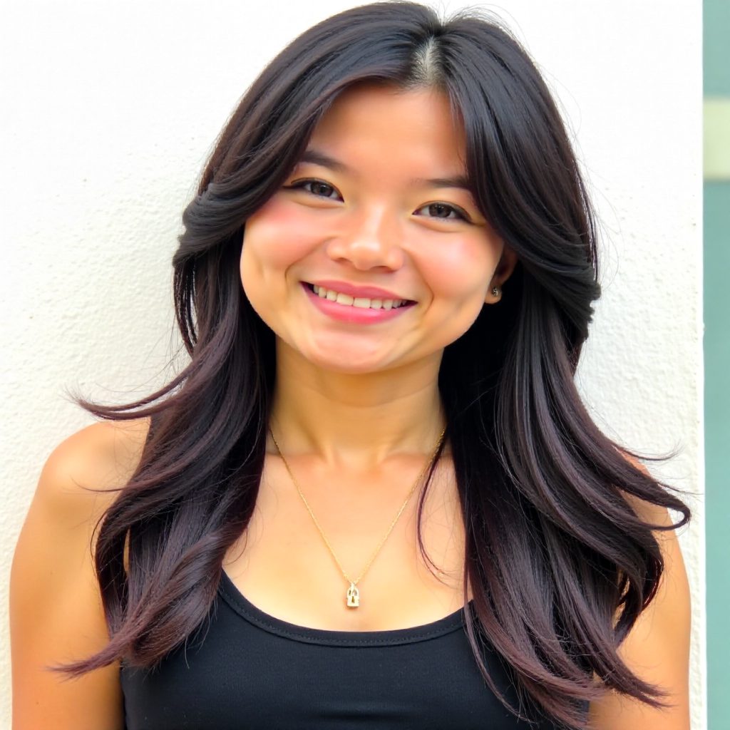 Wispy Korean Bangs for Long Hair