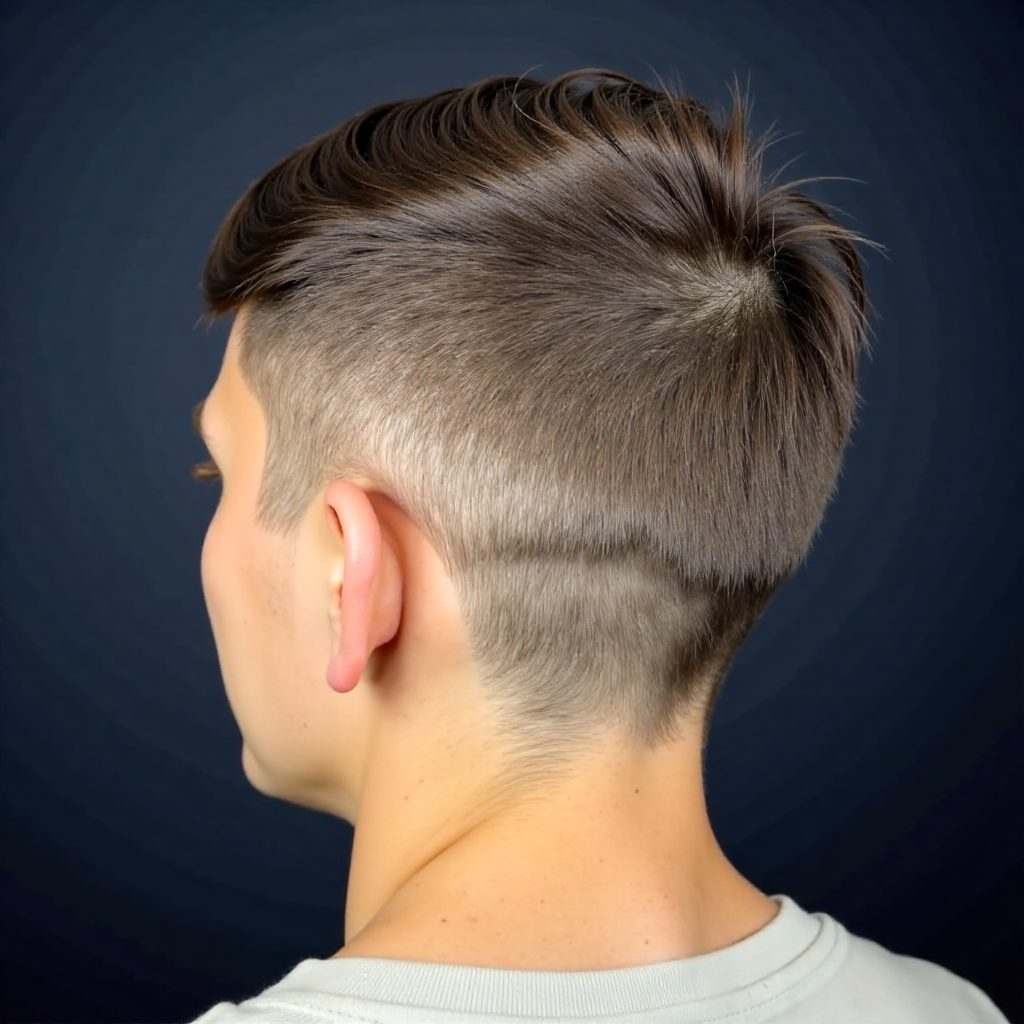 Low Burst Fade with V-Cut Nape