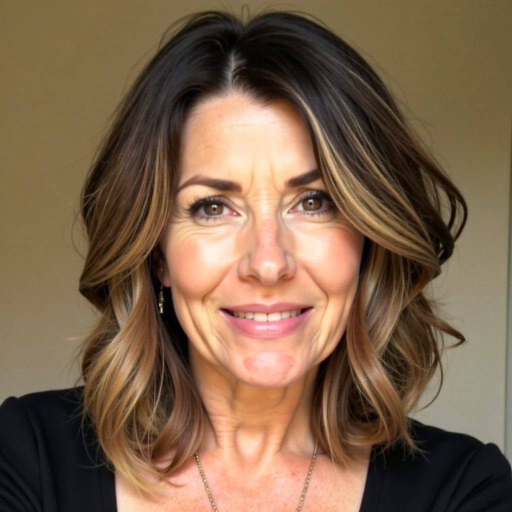 Youthful Lob for Women Over 60