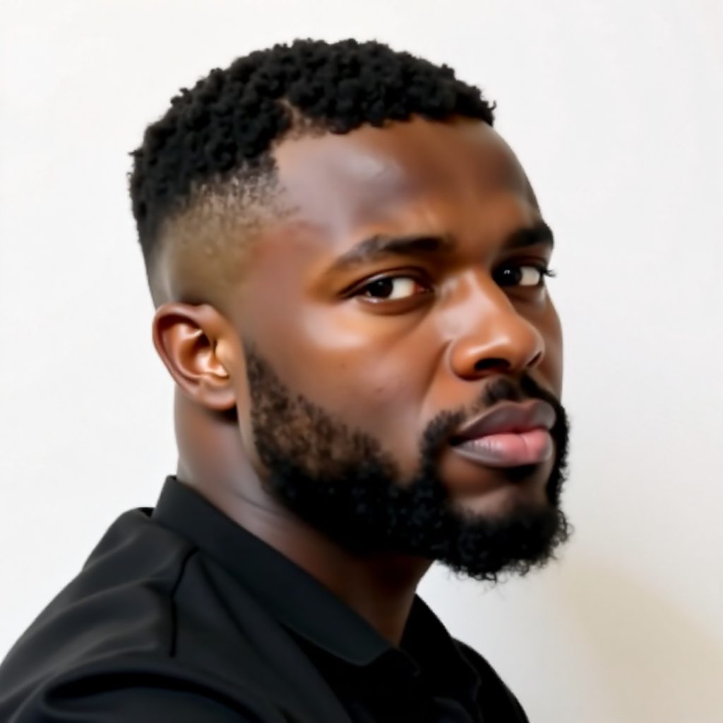 Caesar Fade with Beard for Gentlemen