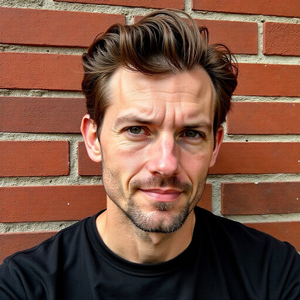 Medium Widow's Peak Haircut for Males