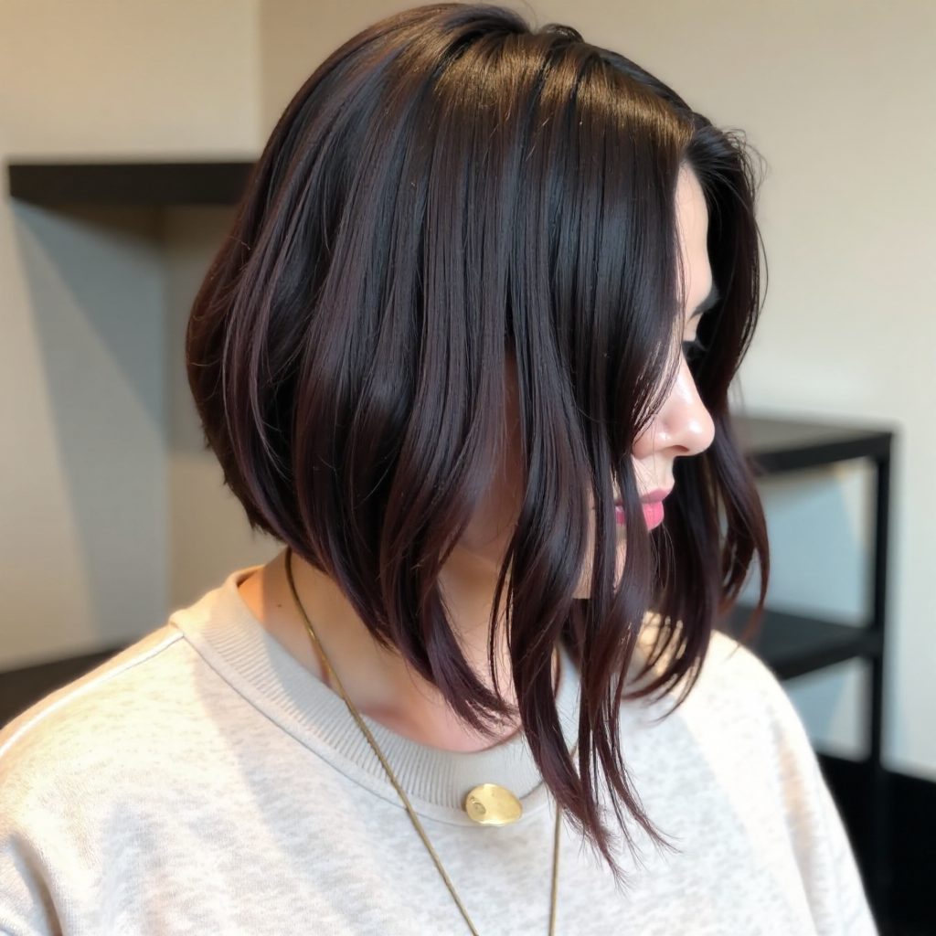 Long Stack Bob for Straight Hair