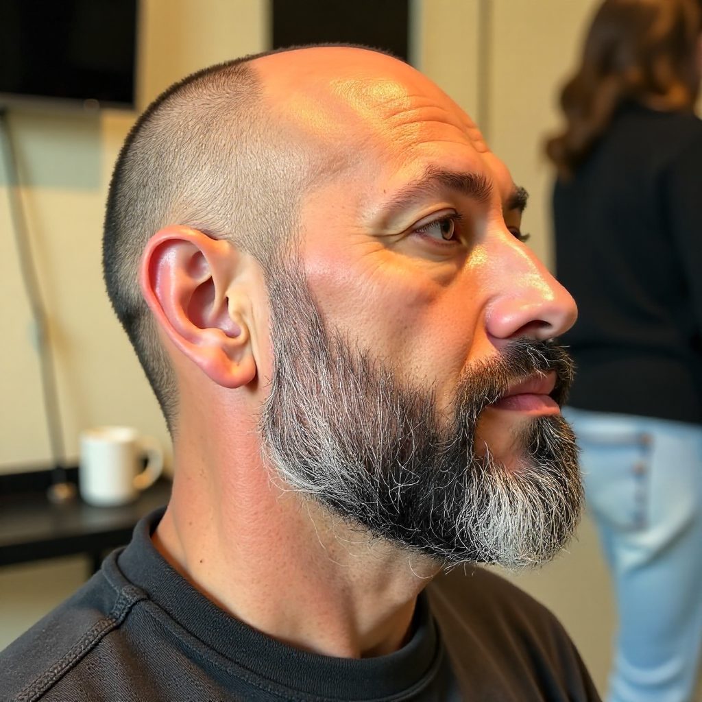 Balding Older Men's Hairstyle Thinning Hair