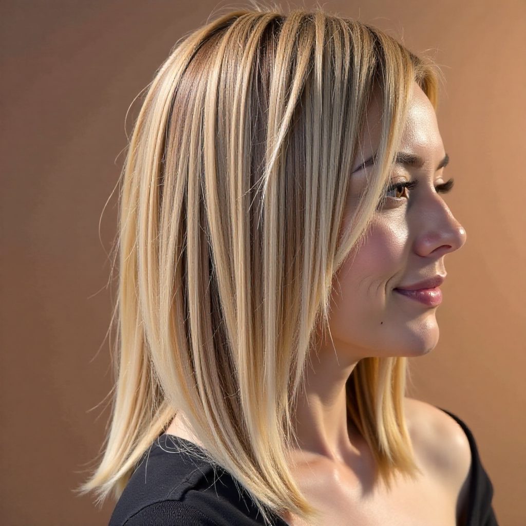 Long Stacked Bob with Layered Ends