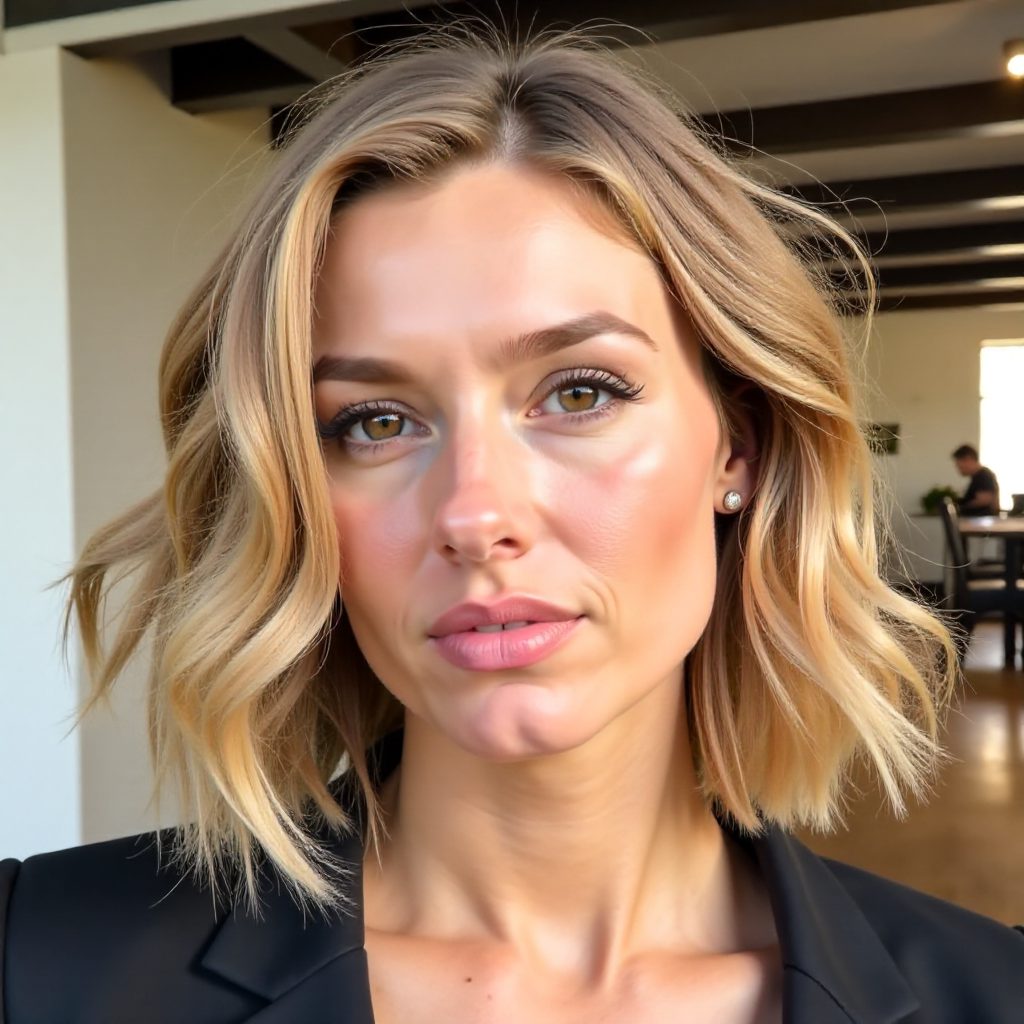 Women's Hairstyle with Widow’s Peak