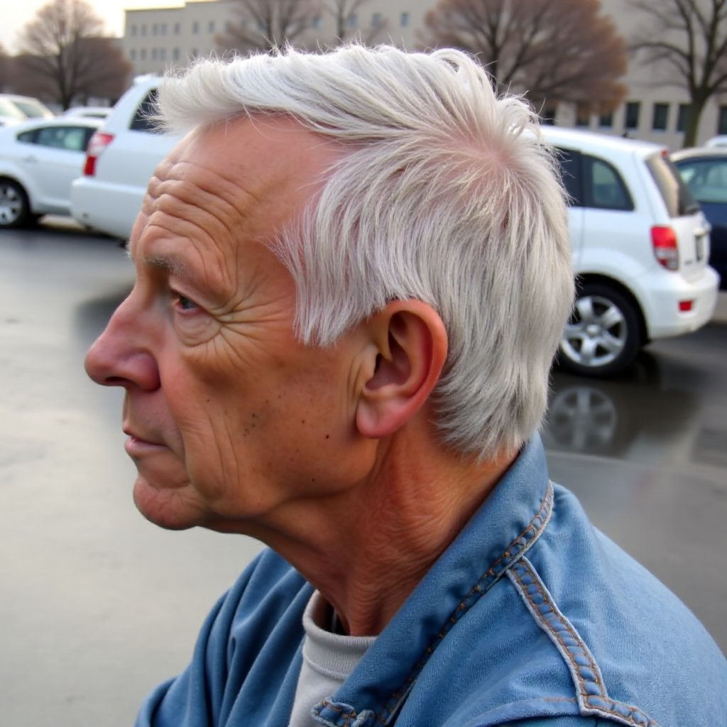 Short Cut for Men's Thinning Gray Hair