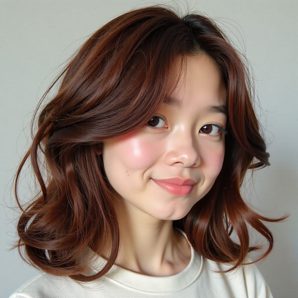 Medium Haircut for Widow's Peak