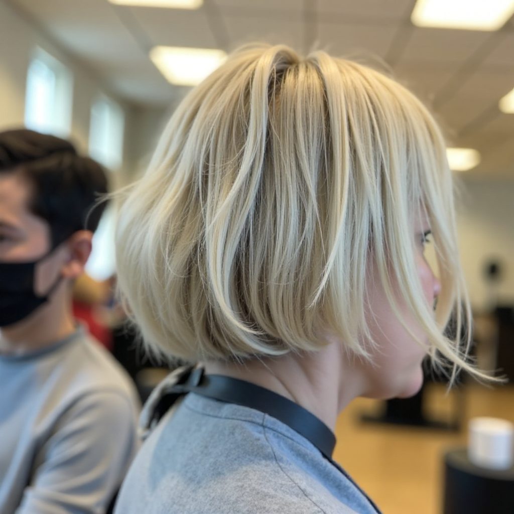 Long Stacked Bob for Thick Hair