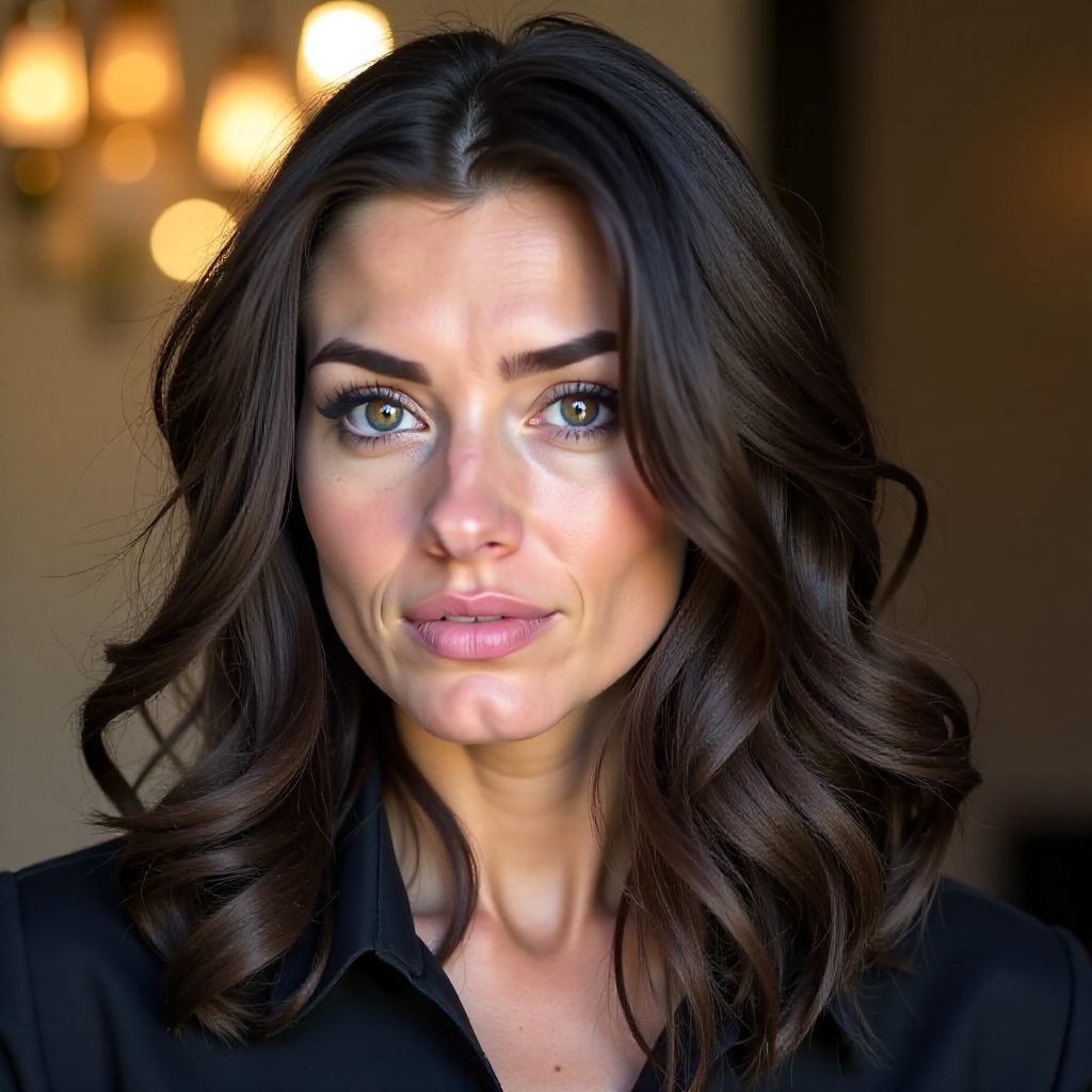 Medium Hairstyle for Widow’s Peak