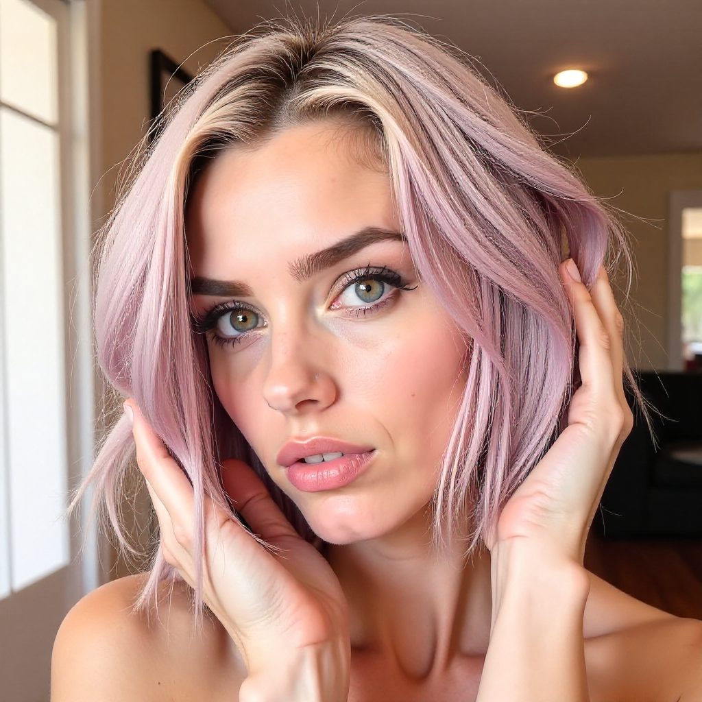 Widow's Peak Bob Hairstyle