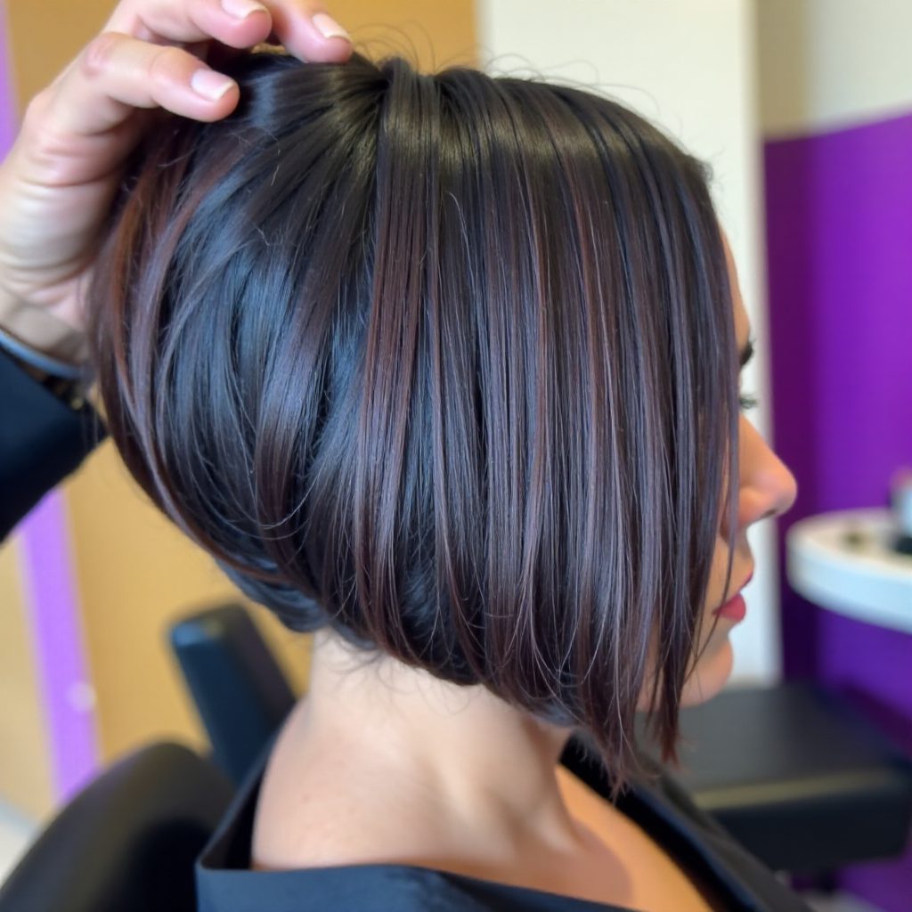 Steeply Angled Long Stacked Bob