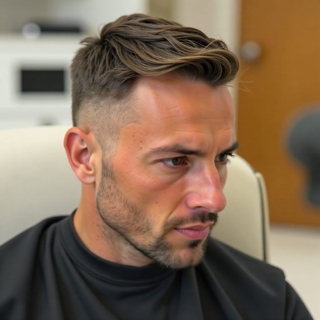 Mid Fade for Receding Hairline