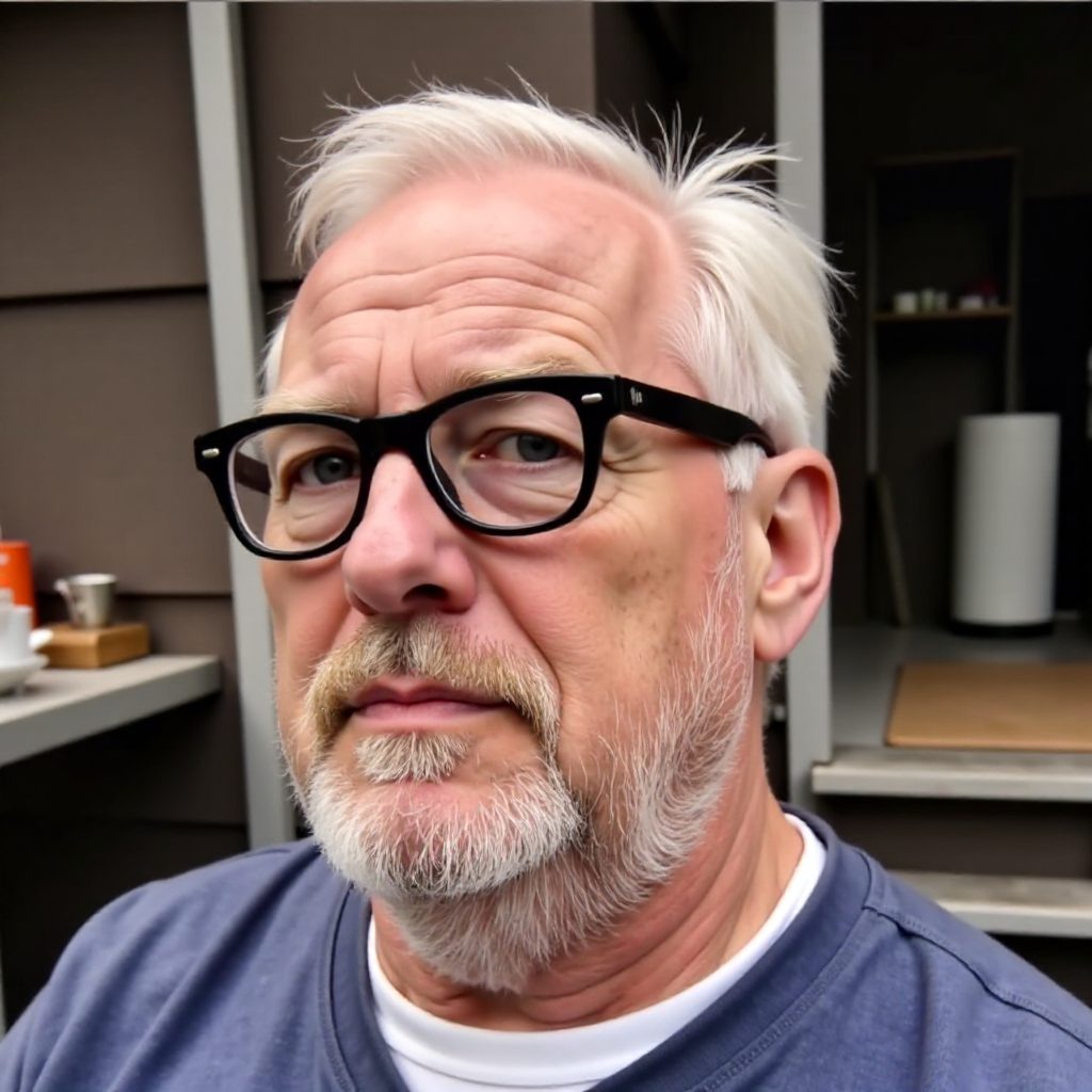 Taper Fade and Facial Hairstyle for Older Men