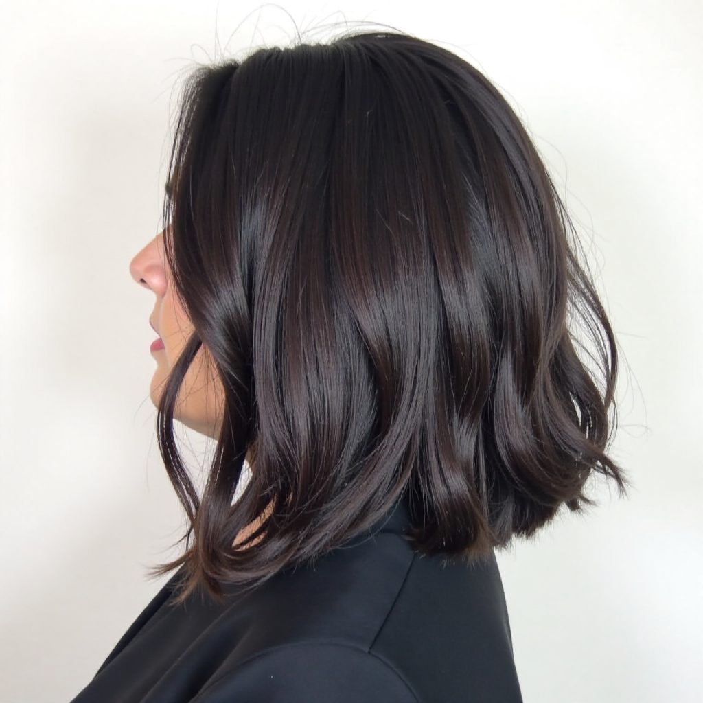 Thick Hair Long Stacked Bob