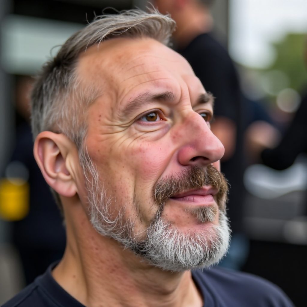 Gray Hair Older Men’s Hairstyle Fine Hair