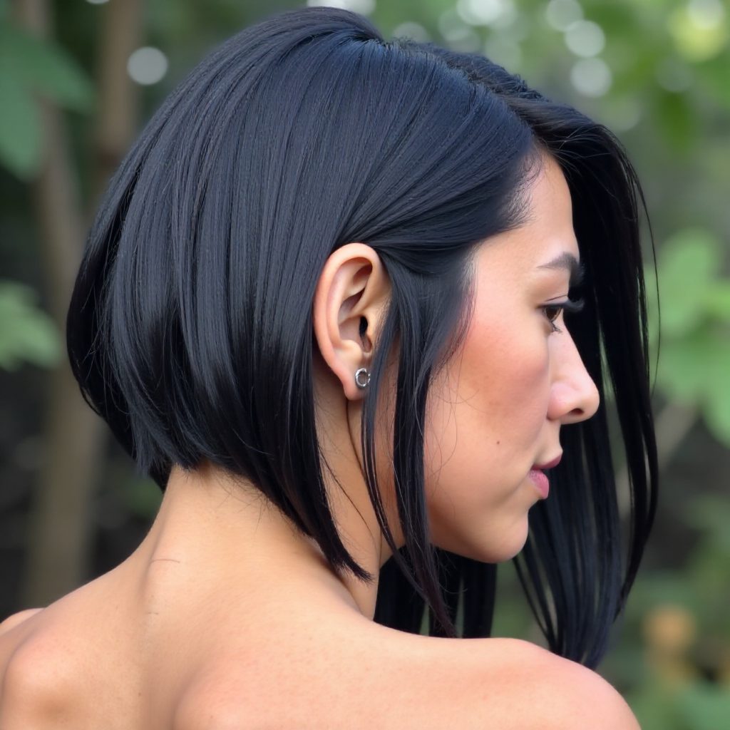 Asymmetrical Stacked Bob with Long Front