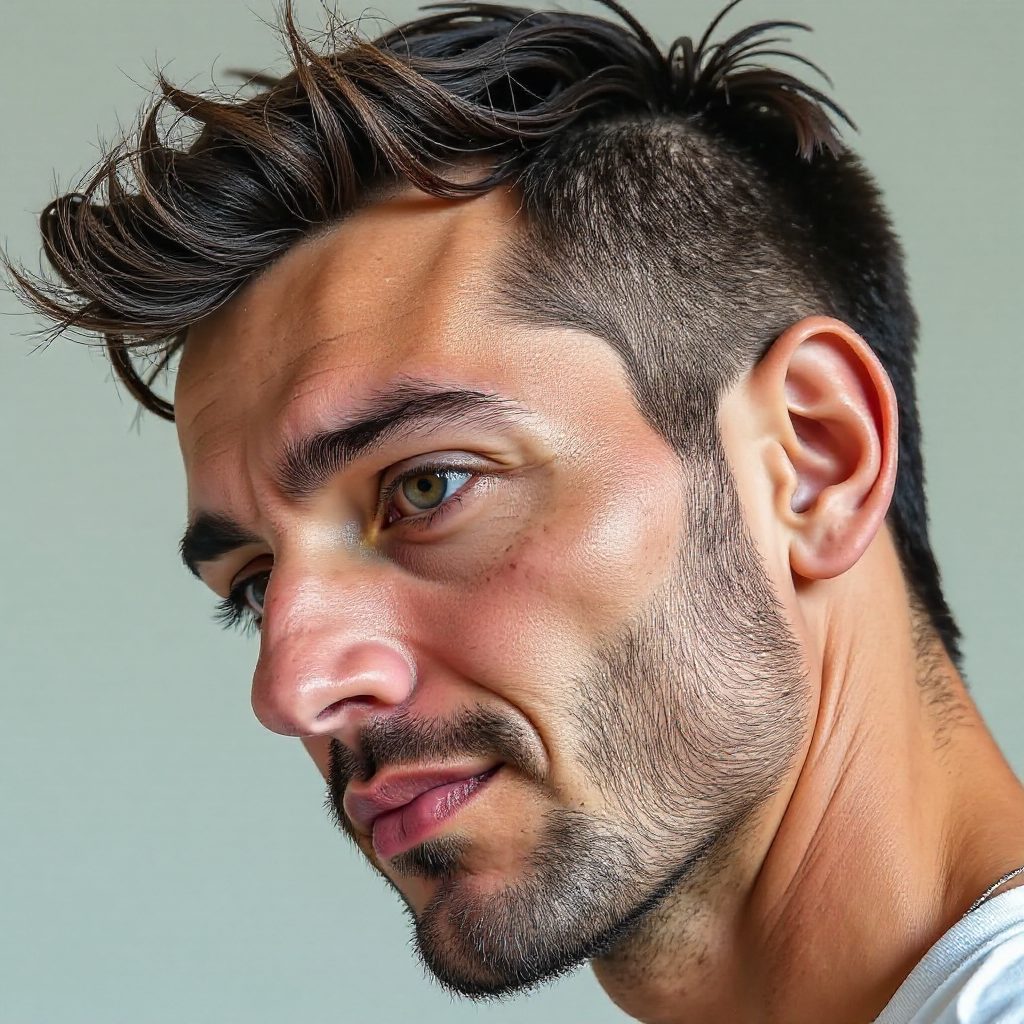 Stylish Undercut Design and Bleached Tips