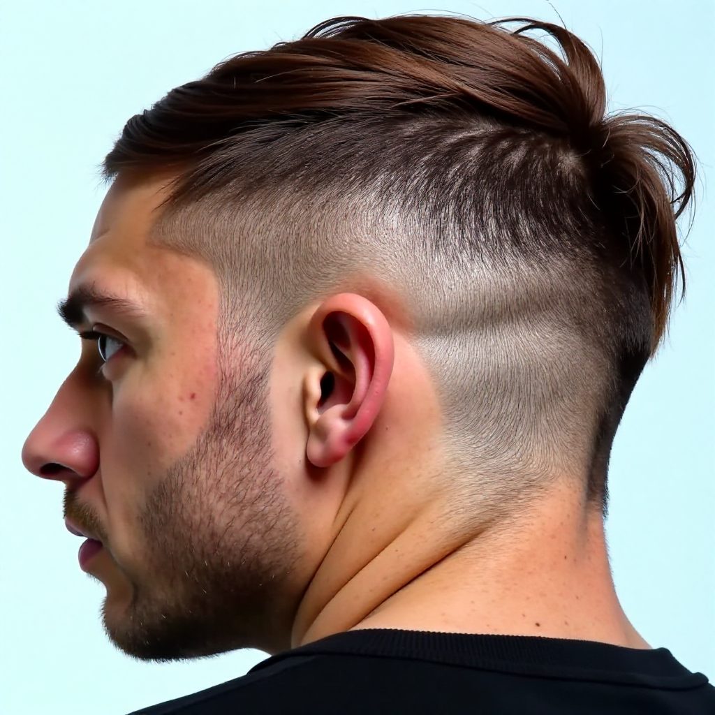 Men's Haircut with Thin Razored Z Line