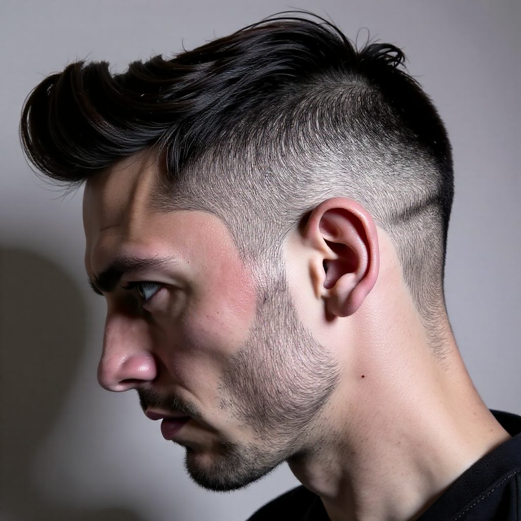 Lines Design Haircut for Receding Hairlines