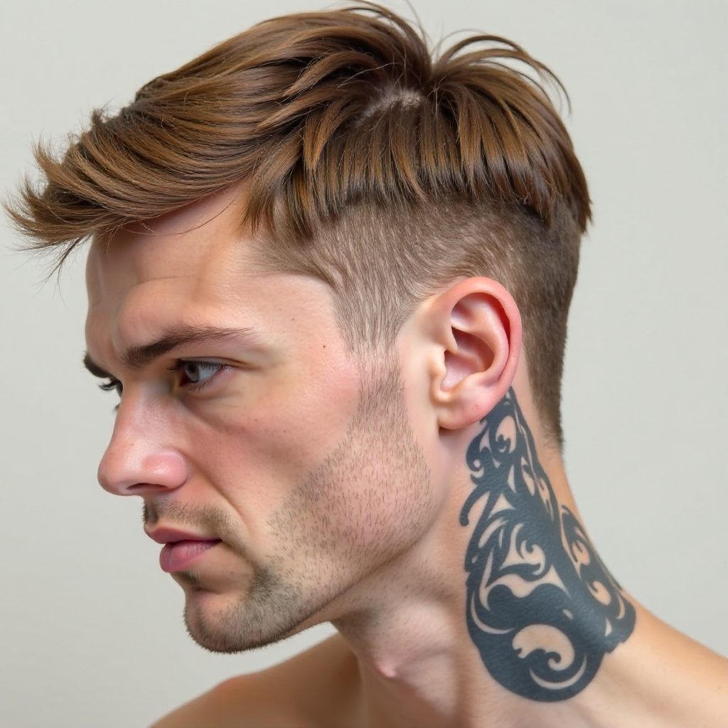 French Crop with Haircut Design