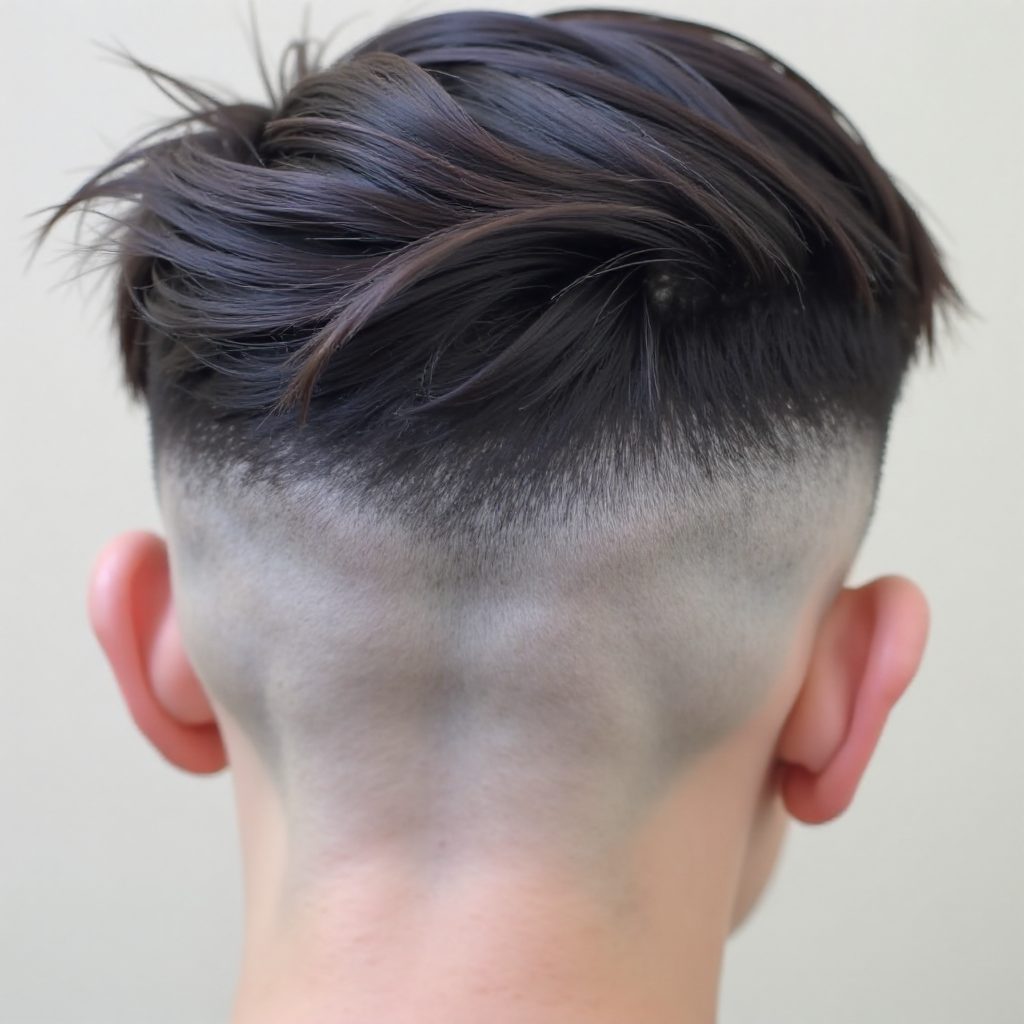 Skin Fade and a Cross Hair Design