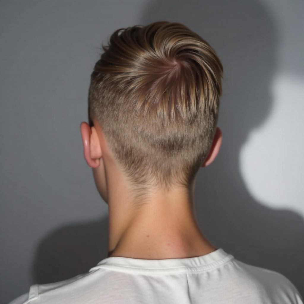 Diamond Hair Design on Short Men's Cut